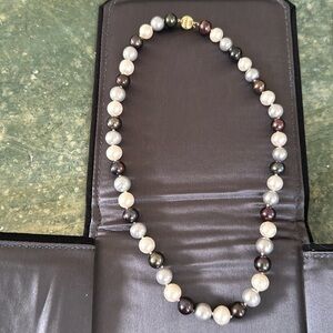 14k real solid gold real mother pearl​